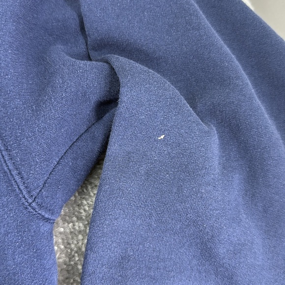 Vintage Hanes Busch Light Beer Embroidered Long Sleeve Sweatshirt Blue Mens XXL - Picture 8 of 12